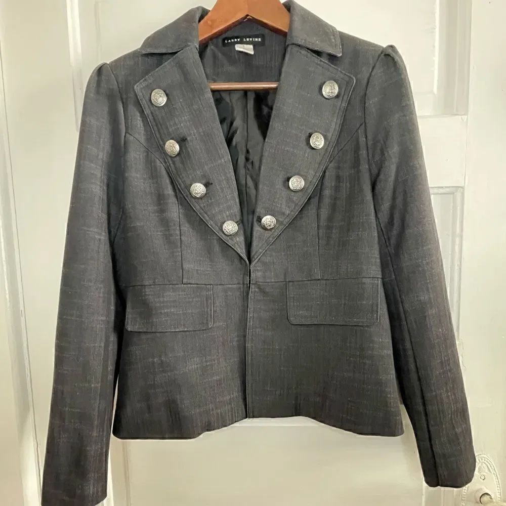 Larry Levine Jacket w/ Button Detail